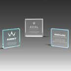 Beveled Square Paperweight