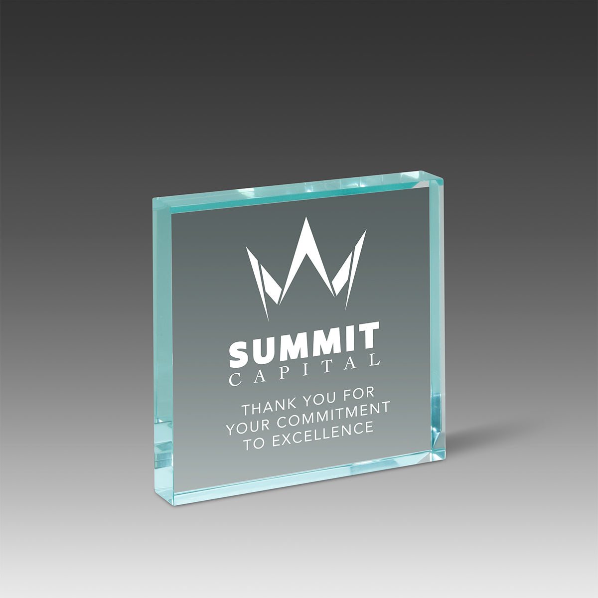 Beveled Square Paperweight