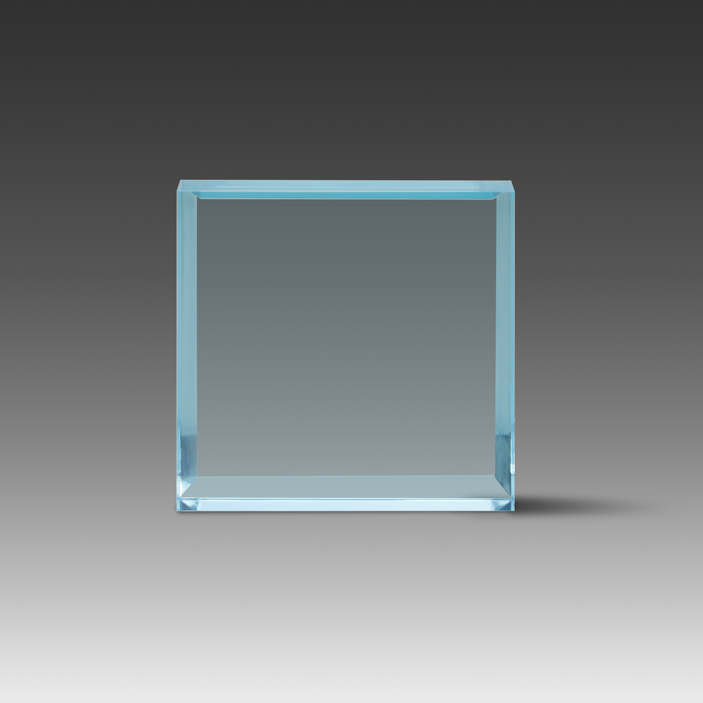 Beveled Square Paperweight
