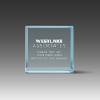 Beveled Square Paperweight