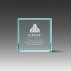 Beveled Square Paperweight