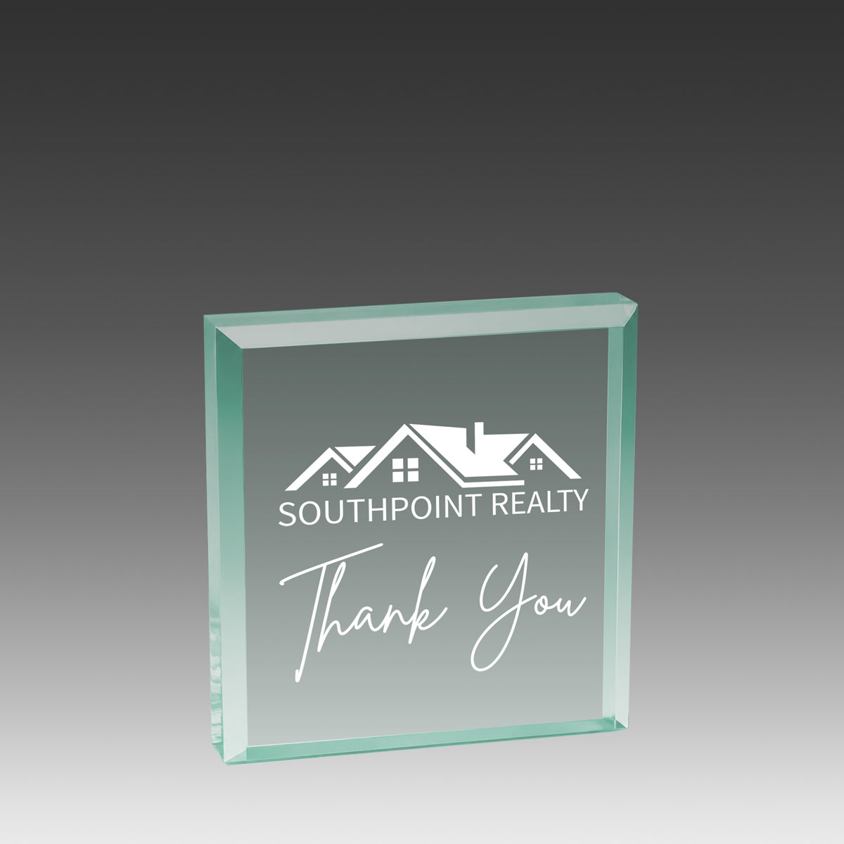 Beveled Square Paperweight