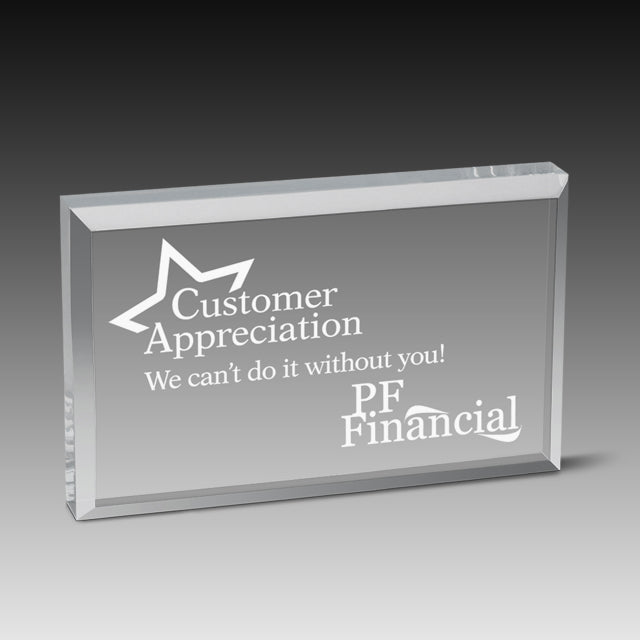 Straight Bevel Paperweight